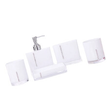 5-delige badijdelheid organisatoren set premium acryl-Wit