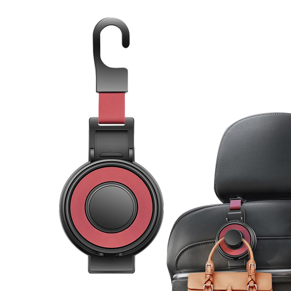 3 In 1 Car Back Seat Cup And Phone Holder With Foldable Headrest Hook, Universal Fit, Red 9199774754149