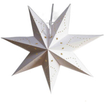 Beautiful Design Paper Star Lantern with Intricate Cut-Outs, Easy to Assemble Hollow Out Star Hanging Decoration for Weddings Parties and Holidays, Du