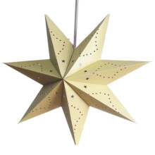 Beautiful Design Paper Star Lantern with Intricate Cut-Outs, Easy to Assemble Hollow Out Star Hanging Decoration for Weddings Parties and Holidays, Du
