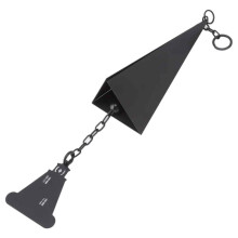 Carillon éolien d'extérieur, carillon éolien North Country avec design triangulaire et structure en fer forgé, carillon éolien suspendu créatif