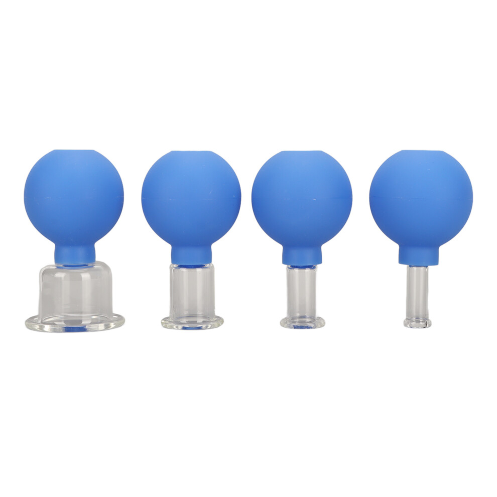 Glass Cupping Set For Facial Massage, Vacuum Suction Cupping Cups For Muscle And Joint Pain Relief With Silicone Design, Suitable For Home Use On