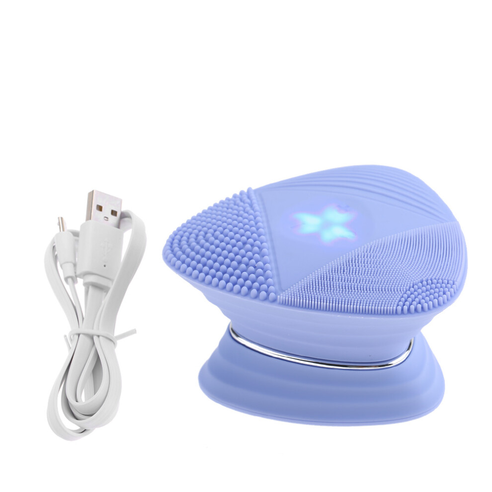 Silicone Facial Brush For Skin Massage, Deep Cleansing Sonic Vibrating Face Scrubber With Rechargeable Waterproof Design, Food Grade Silicone Bristl