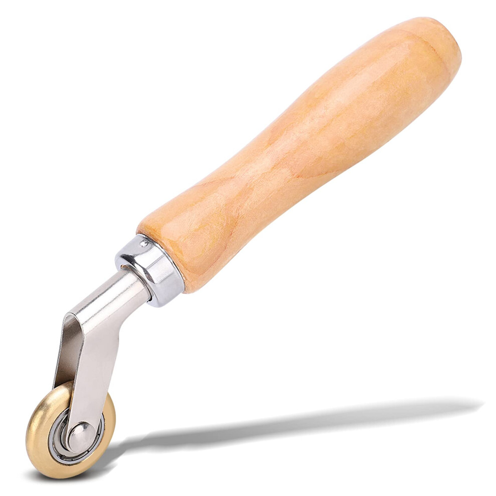Brass Seam Roller With Ergonomic Wooden Handle For Roofing Flooring And Waterproof Membrane 9094768988503