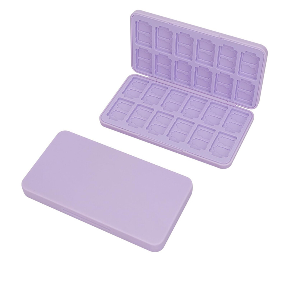 Game Card Case For Nintendo Switch With 24 Game Slots And 48 Micro Sd Slots, Storage Box Purple 9187378975961
