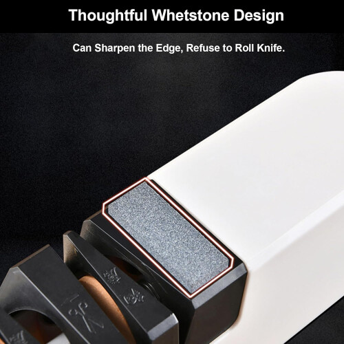 Electric Knife Sharpener with Dual Stage Whetstone, One Touch Kitchen Sharpener for Knives and Scissors 2