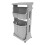 2 Tier Laundry Hamper with Wheels, Large Capacity Rolling Basket Organizer, Grey Stackable Bins 1