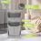 2 Tier Laundry Hamper with Wheels, Large Capacity Rolling Basket Organizer, Grey Stackable Bins 5