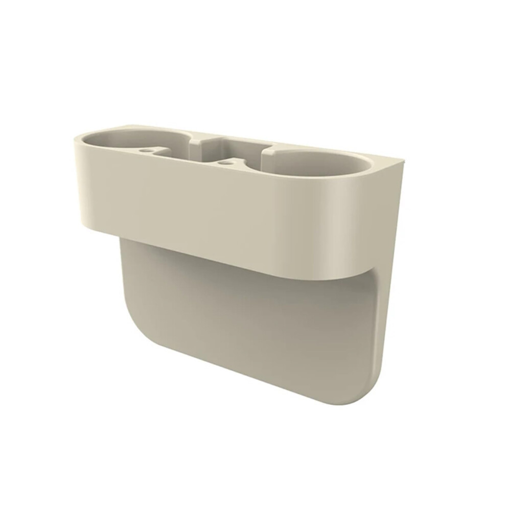 Adjustable Car Seat Gap Organizer With Cup Holder And Storage Box For Gap Fit Beige 9187378976760