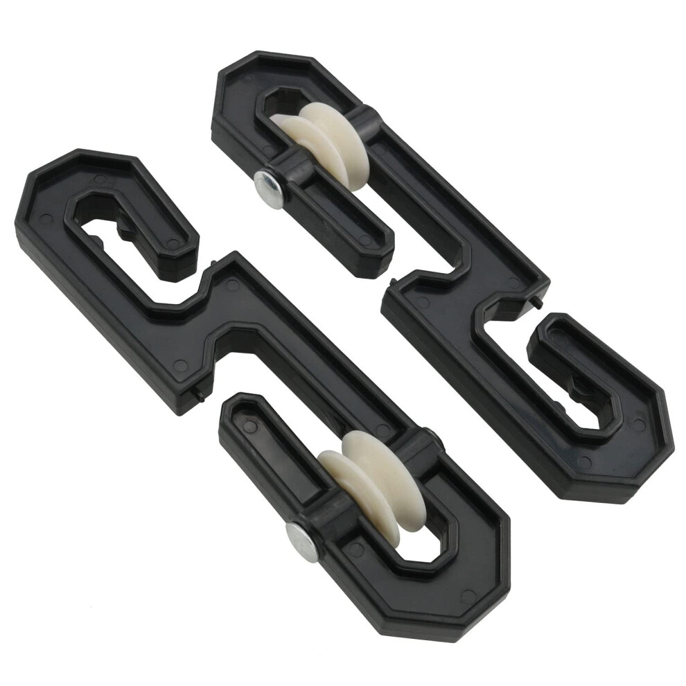 Heavy Duty Clothesline Pulley Kit With Separator For Outdoor Clothesline, Rust Resistant, 2 Pack Black 9187378977125