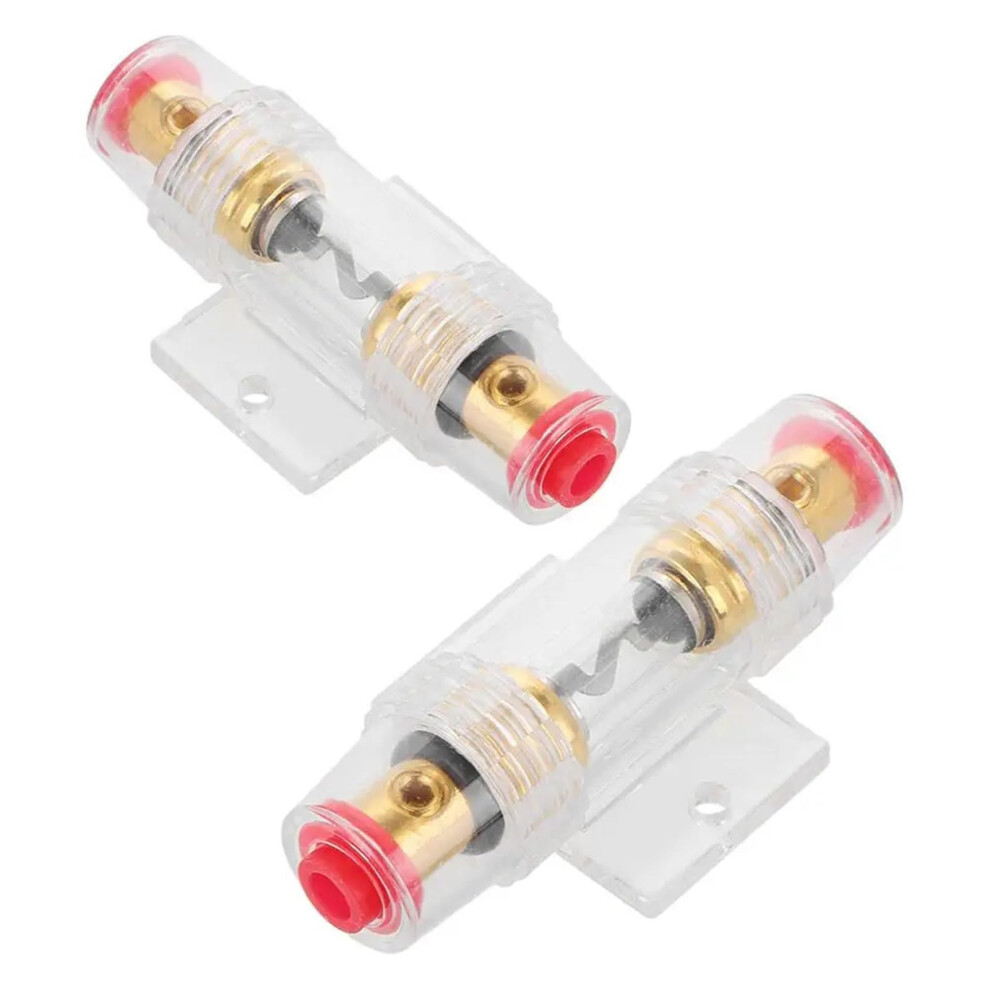 2 Pcs Zinc Alloy Car Audio Fuse Holder With Fuse 12V Amplifier Overload Protection 9070919863073