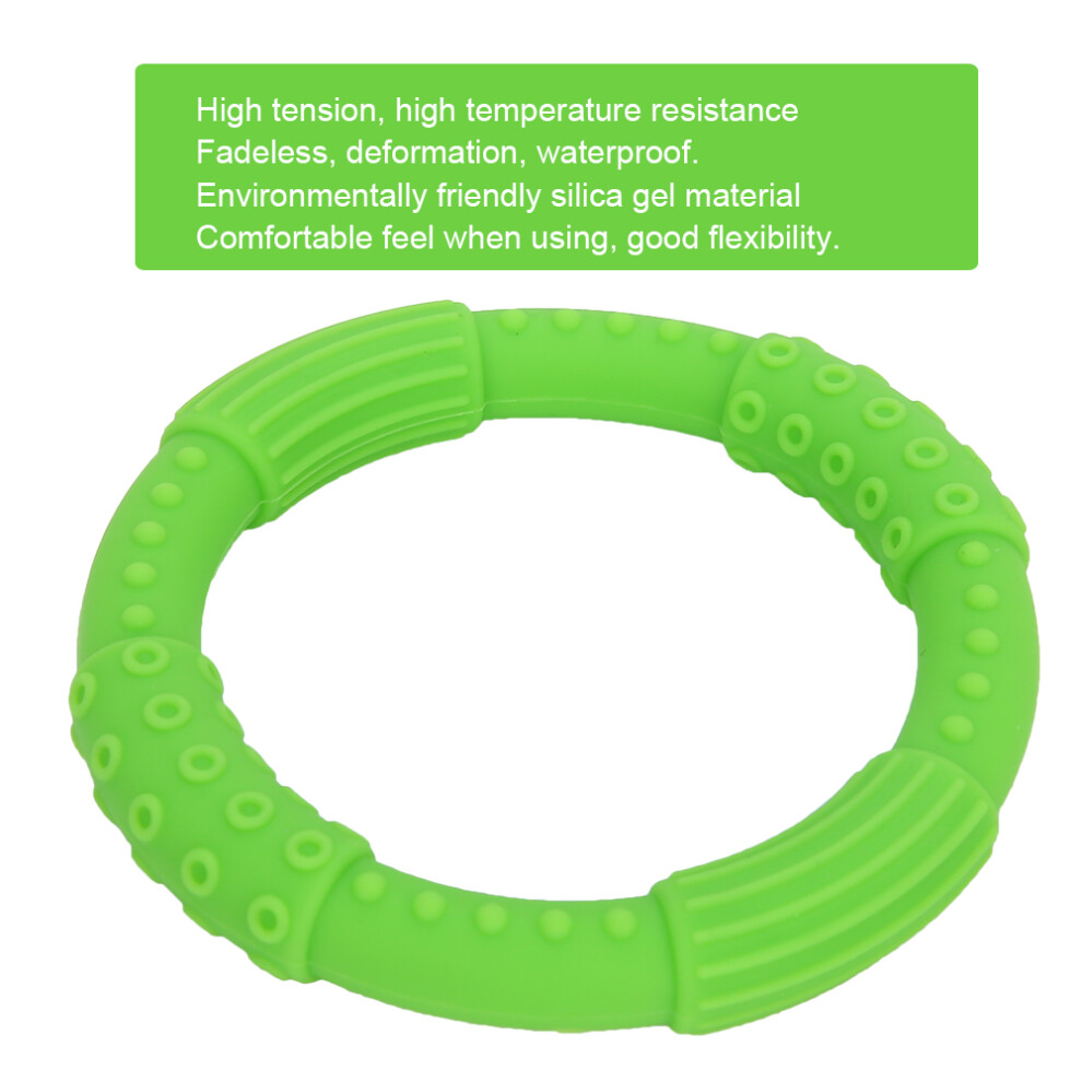 Green Silicone Baby Teether Chewing Toy, Soothing, 6.7Cm