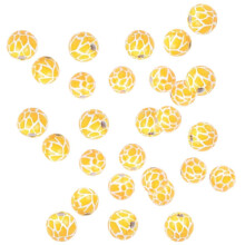Perles rondes en bois imprimées à motifs sauvages, perles pré-percées pour la création de bijoux, perles en bois à motif vache, perles