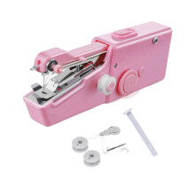 Handheld Sewing Machine, Portable Design Handheld Sewing Machine for Quick Stitching, Lightweight Compact Beginner Sewing Machine with Tool Kit for Ho
