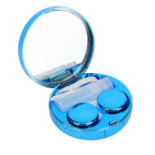Étui à lentilles de contact portable, design marbré tendance, compact et facile à transporter, durable, pour le trempage et le rangement. Étui