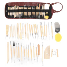 Ton-Künstler-Set, Werkzeugset für Polymerclay, 41-teiliges multifunktionales Töpferwerkzeugset für Detailarbeiten, inklusive doppelseitiger