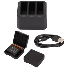 Carcasă încărcător portabilă pentru baterii de dronă, design compact, opțiuni de încărcare universale, indicator LED de încărcare,