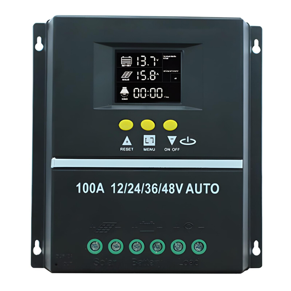 100A Mppt Solar Charge Controller 12V48v With Lcd Display, Dual Usb, Automatic Voltage Detection 9187378977637