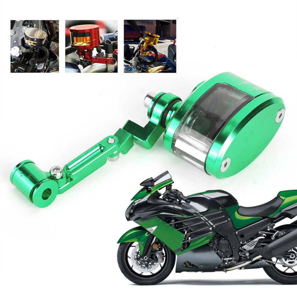 Cnc Aluminum Front Brake Fluid Reservoir For Motorcycle, Green 7611379740805