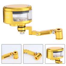 CNC Aluminum Brake Fluid Reservoir for Motorcycle Yellow 50ml