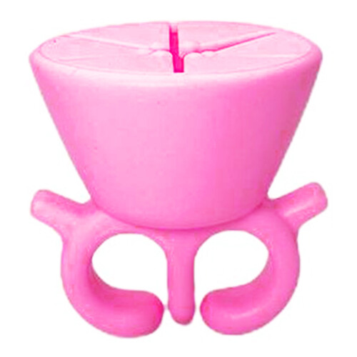 Anillo recolector de recortes de deshierbe, silicona rosa 1
