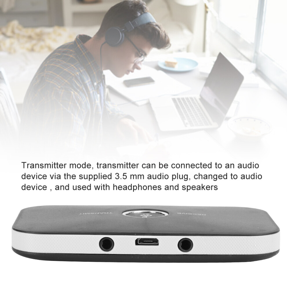 2 In 1 Bluetooth 5.0 Transmitter Receiver Wireless Audio Adapter, 600Mah 4611379741171