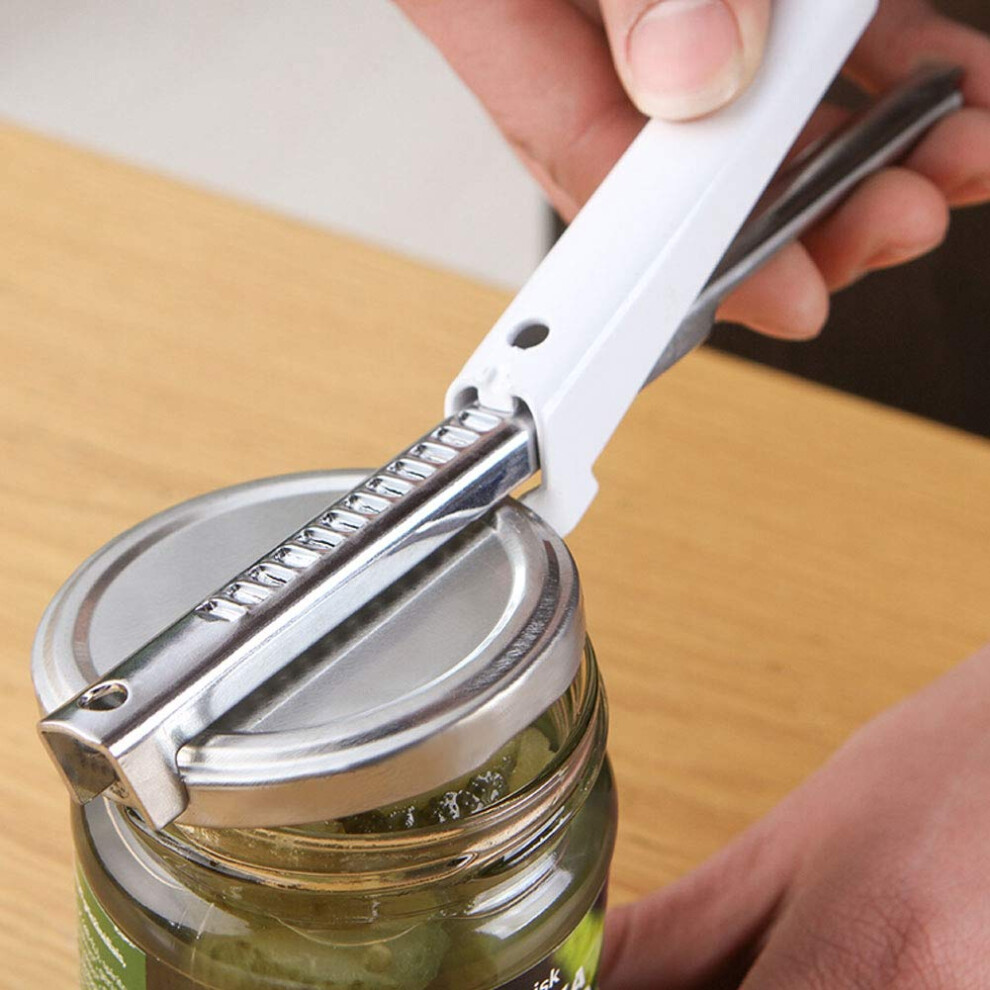 Stainless Steel Jar Opener for Arthritis with Ergonomic Grip, Adjustable Bottle Opener Kit
