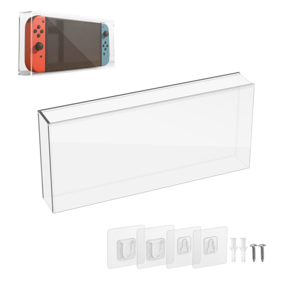 Wall Mount With Clear Acrylic Dustproof Display Case For Nintendo Switch Oled And Lite Console 9094768990612