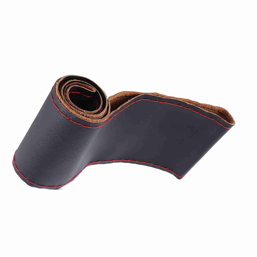 Elephant Skin Leather Steering Wheel Cover Diy Kit Black/Red/Grain 4401379742113