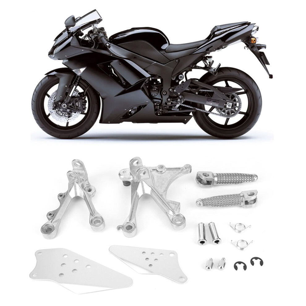 Aluminum Front Footrest Pegs Kit For Kawasaki Zx6r 2005-2008 7601379742510