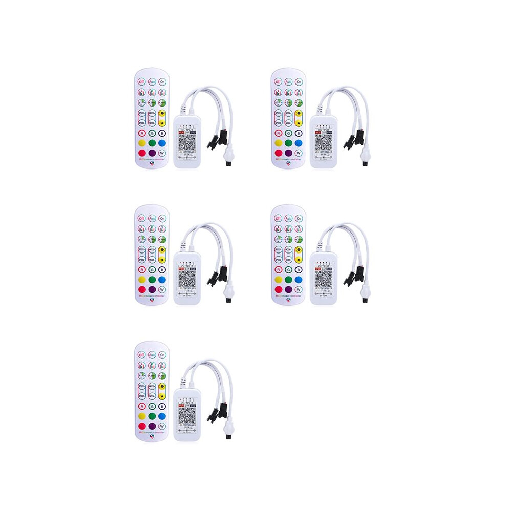 5X Ws2812b Controller For Addressable Led Strip 5050 Rgb Led Tape 24Key Remote Music Controller Light 6031269410921