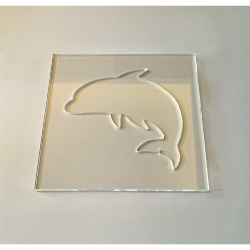 Clear Acrylic Dolphin Router Template 1/4' Thick Lasercut Woodworking Stencil For Precise Diy Projects 9094768990803