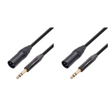 2pcs 6.35mm to XLR Jack Audio Cable 6.35mm (1/4In) Male to 3 PIN XLR Male Balanced Interface Cable, 3 Meter