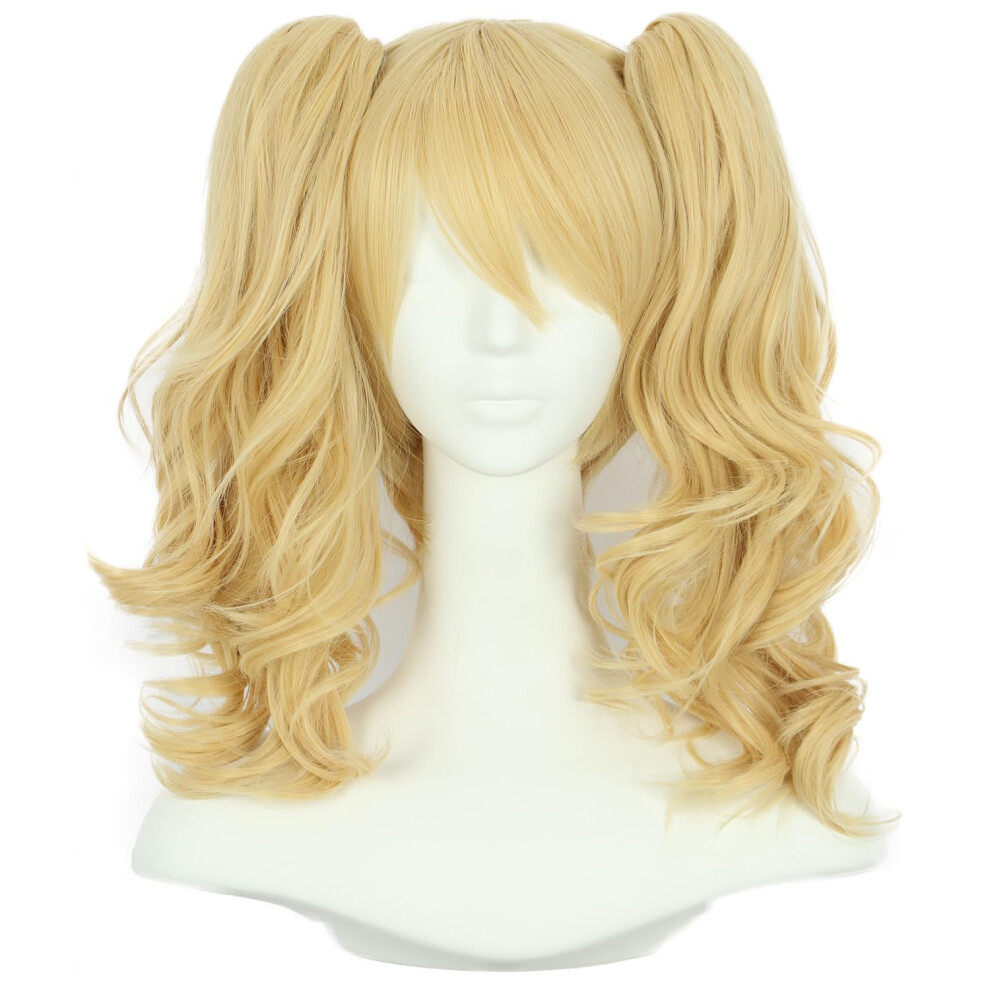 Unisex Blonde Ponytail Wig Long Lolita Style With Clipin Pigtails For Anime Cosplay And Halloween