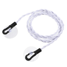 Travel Retractable Clothesline with Hooks and Suction Cups, Adjustable Elastic Cord for Indoor Outdoor Camping