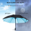 USB Rechargeable Sunshade Umbrellas Featuring Cooling Fan-Blue 7