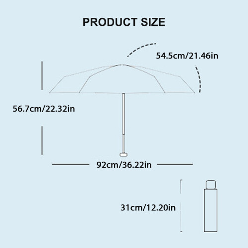 3-in-1 USB-oplaadbare paraplu's met ventilator en-Zwart 1