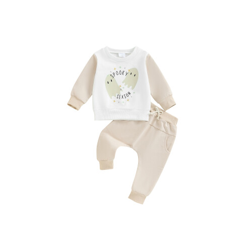(6-12 Months, White) Σετ φθινοπωρινών ρούχων νήπια αγόρια