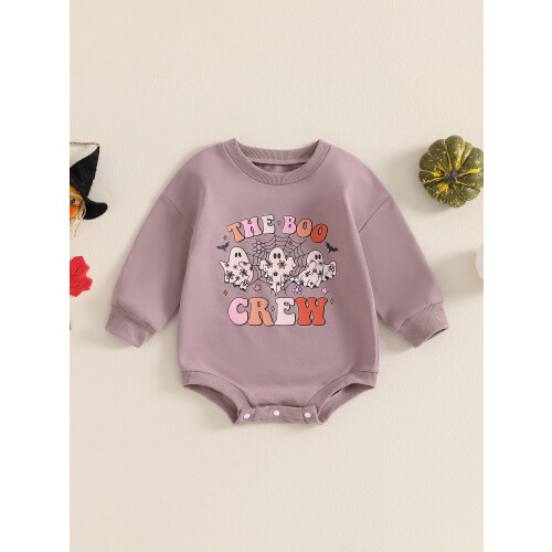 (6-12 Months, Purple) Μωρό Φούτερ Romper για Νεογέννητο 2
