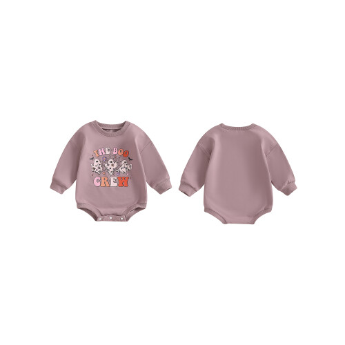 (0-3 Months, Purple) Μωρό Φούτερ Romper για Νεογέννητο 1