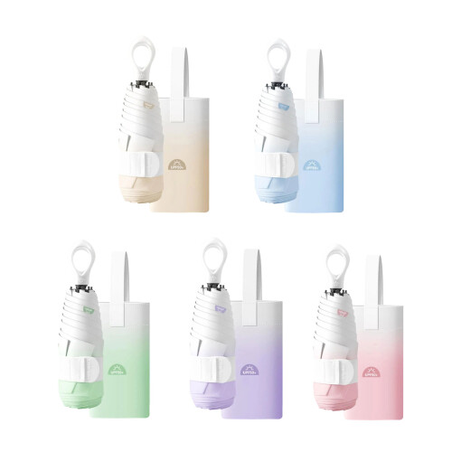 Portable Mini Umbrellas Gradients Color Foldable UVs-Purple 1