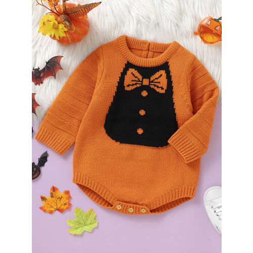 (6-9 Months, Orange) Βρεφικό Φούτερ με Χειμερινό Σετ 2