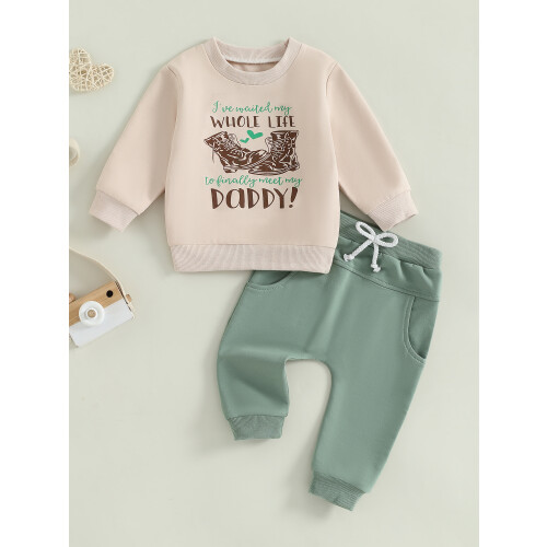 (6-12 Months, Beige) Παιδικό σετ 2 φθινοπωρινό σετ. 1