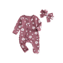 (Newborn, Purple) Babyoutfit voor meisjes: hoofband. Herfstkleding.
