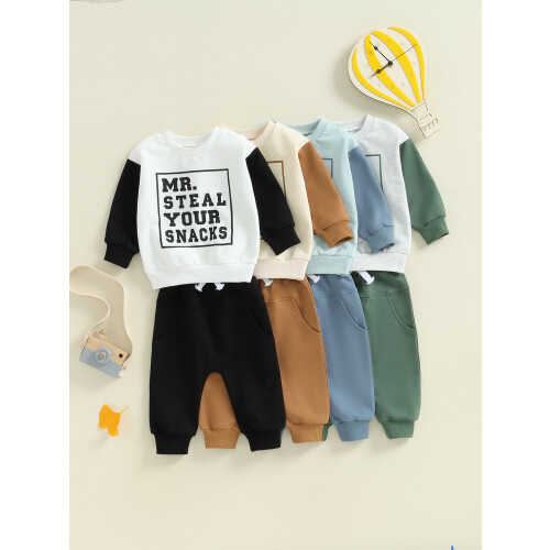 (12-18 Months, Black) Σετ παντελονιών για αντίθεση χρωμάτων 2