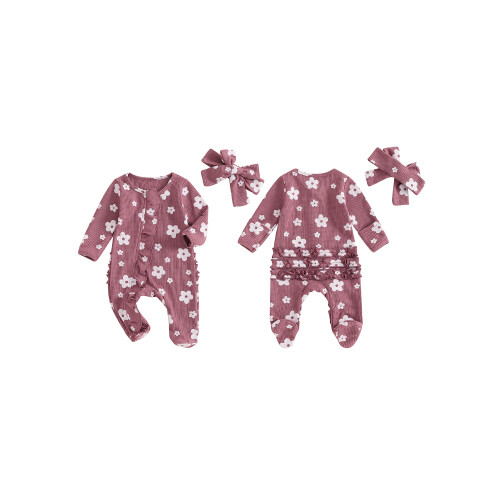 (Newborn, Purple) Conjunto bebé niña, de otoño. 1