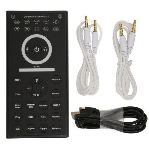 Memory Function for Personalized Settings, Portable Voice Changer with Plug and Play Ease, Live Sound Card for Enhanced Audio Processing
