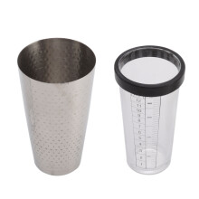 Leak-Proof Silicone Seal Double-Wall Boston Shaker, Stainless Steel Cocktail Shaker With Measurement Markings Glass, Enhancing Your Cocktail Mixing