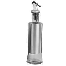 Mehrzweck-Ölspender aus Edelstahl zur Aufbewahrung von Flüssigkeiten, auslaufsichere Ausgießflasche mit staubdichtem Ausgießer für die Küche,