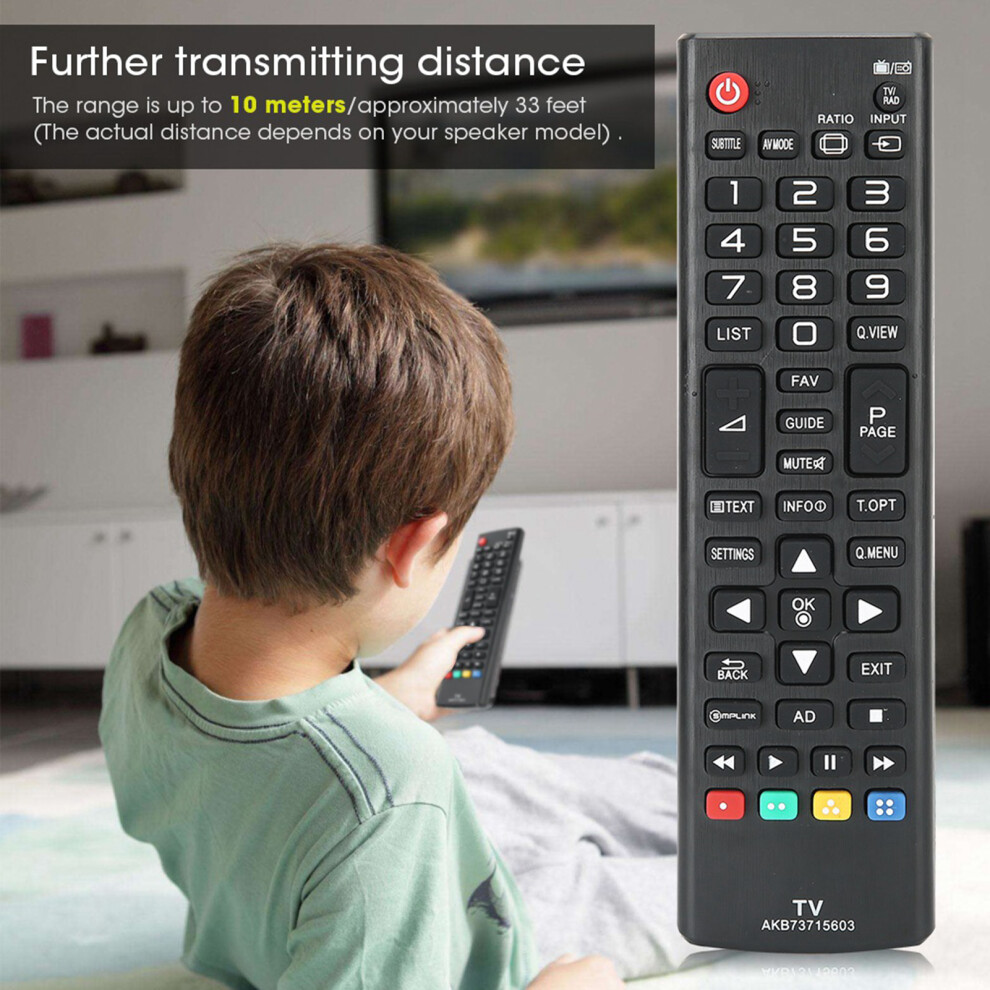 Universal Tv Remote Control Akb73715603 For Lcd Tv, 10M Range Black 3221379745362